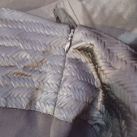 L'AGENCE WMNS Sz 6 Black Front Slit Pencil Skirt Woven Band High Waisted Modern - Picture 12 of 16